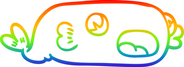 gökkuşağı gradyan çizgisi bir insan tarafından çizilmiş karikatür balığı çizimi