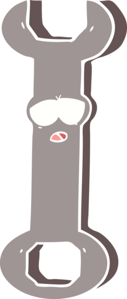 Bir insan tarafından çizilmiş düz renk çizgi film anahtarı