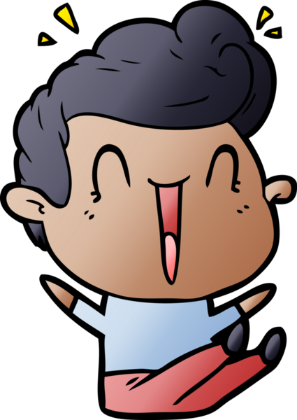 Bir insan tarafından çizilmiş heyecanlı bir çizgi film.