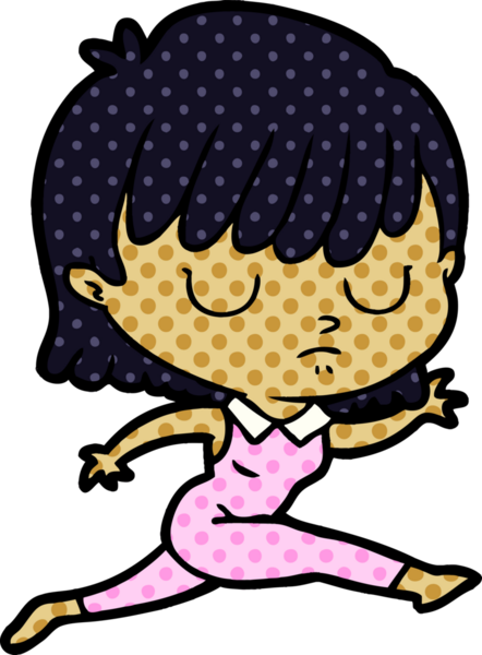 Bir insan tarafından çizilmiş karikatür kadın.