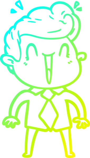 Bir insan tarafından çizilmiş, heyecanlı bir çizgi film çizimi.