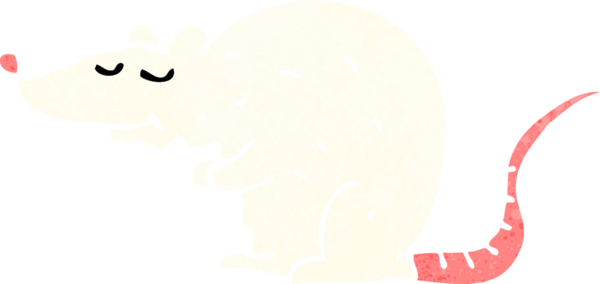 Bir insan tarafından çizilmiş çizgi film faresi.