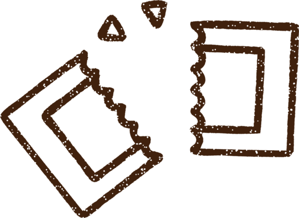 Film Bilet Kömürü Bir insan tarafından çizilmiş