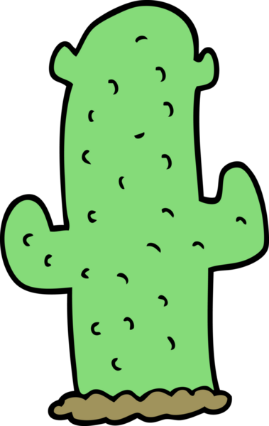 bir insan tarafından çizilmiş karikatür kaktüsü