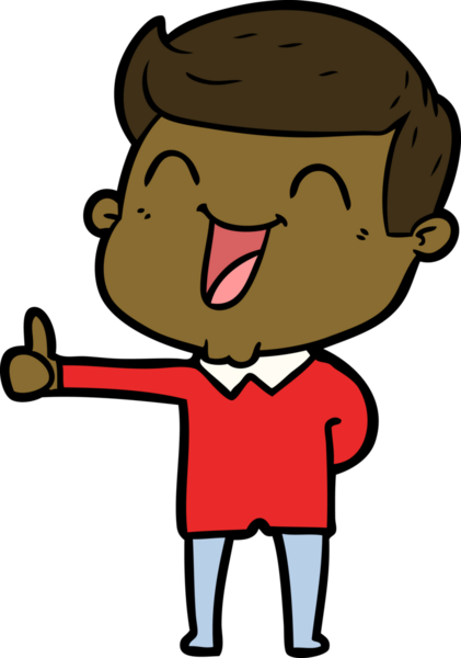 Bir insan tarafından çizilmiş gülen çizgi film adamı.