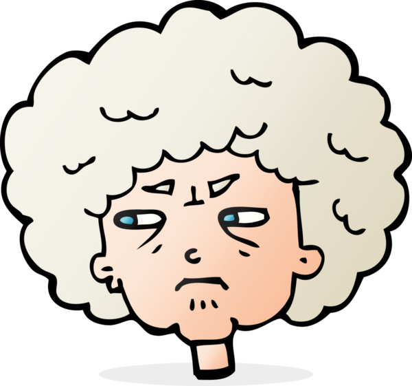 bir insan tarafından çizilmiş yaşlı bir kadın.