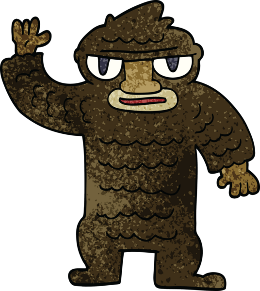 bir insan tarafından çizilmiş büyük yeti karalaması