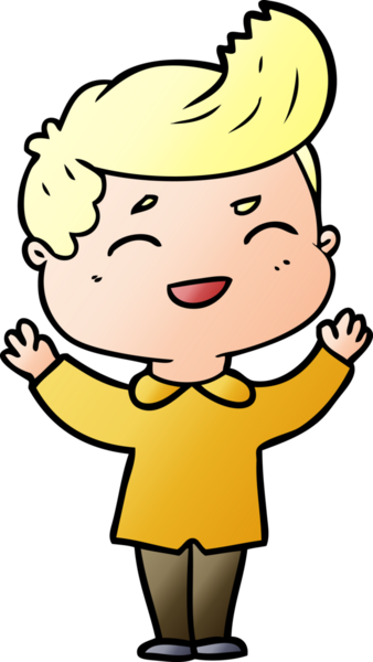 Bir insan tarafından çizilmiş gülen çizgi film adamı.