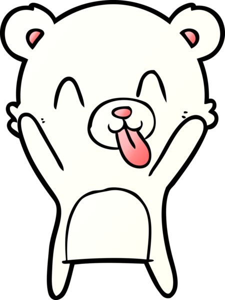 Bir insan tarafından çizilmiş kutup ayısı karikatürü