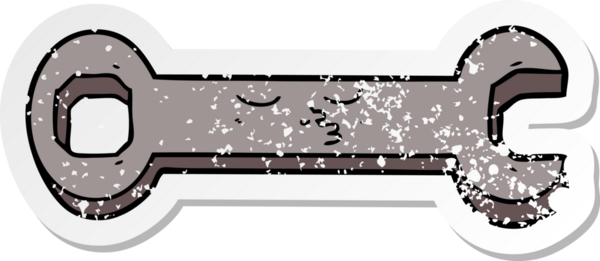 Bir insan tarafından çizilmiş çizgi film anahtarının sıkıntılı çıkartması.