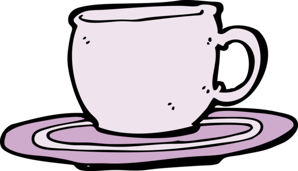 Bir insan tarafından çizilmiş çay fincanı.