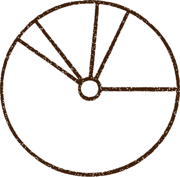 Bir insan tarafından çizilmiş turta grafiği.