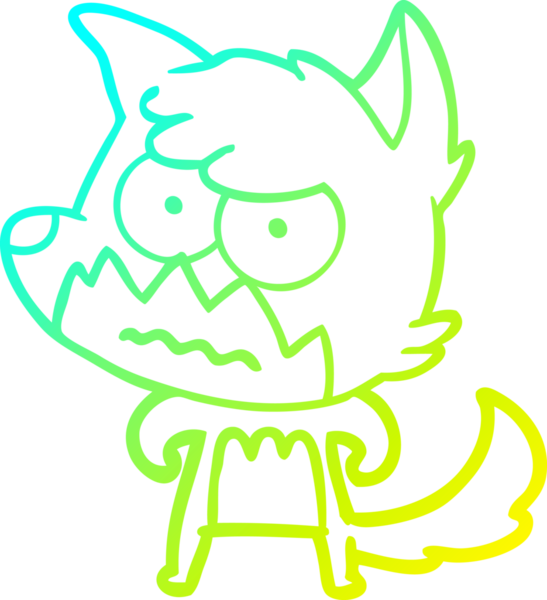 Bir insan tarafından çizilmiş bir çizgi filmin soğuk gradyan çizimi.