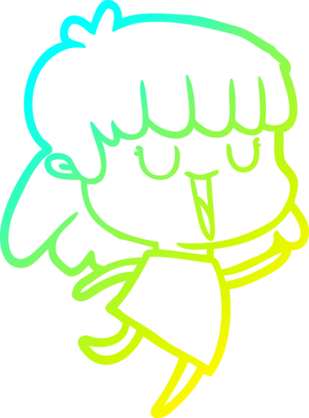 Bir insan tarafından çizilmiş bir karikatür kadın çizimi.