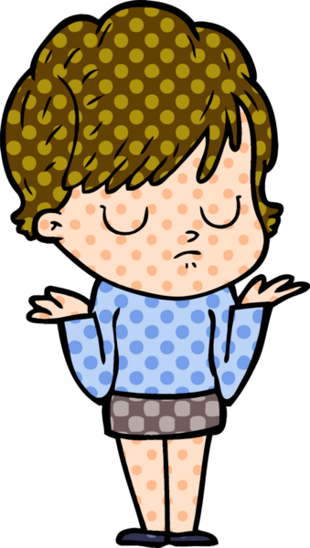 Bir insan tarafından çizilmiş karikatür kadın.