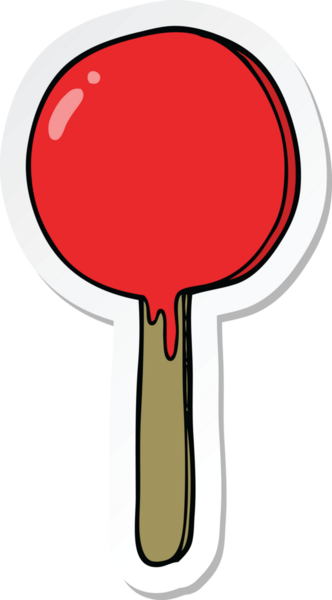 Bir insan tarafından çizilmiş bir lolipopun çıkartması.