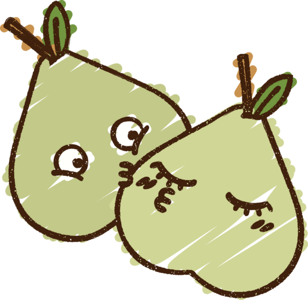 Bir insan tarafından çizilen meyve tebeşiri.