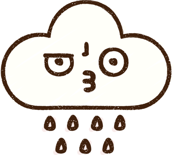 Bir insan tarafından çizilen Yağmur Bulutu Tebeşiri Çizimi