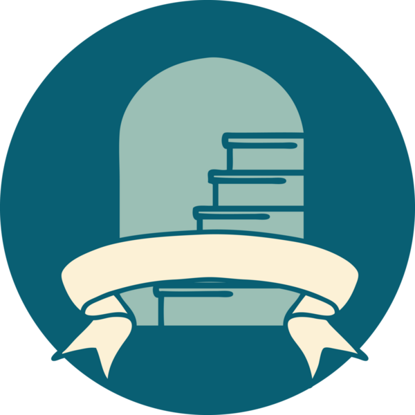 bir insan tarafından çizilen adımlara kapı aralığı ile dövme biçimi simgesi