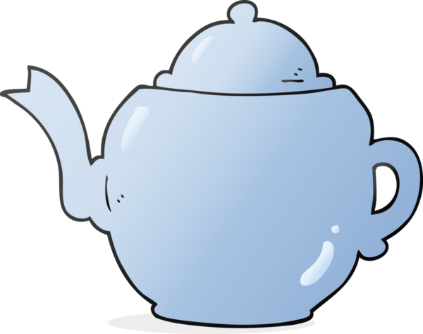 Bir insan tarafından çizilmiş bir karikatür çaydanlığı.