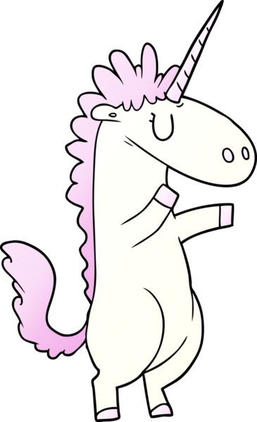 Bir insan tarafından çizilmiş tek boynuzlu at çizgi filmi.