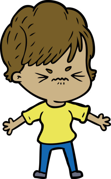 Bir insan tarafından çizilmiş, hayal kırıklığına uğramış bir kadın.