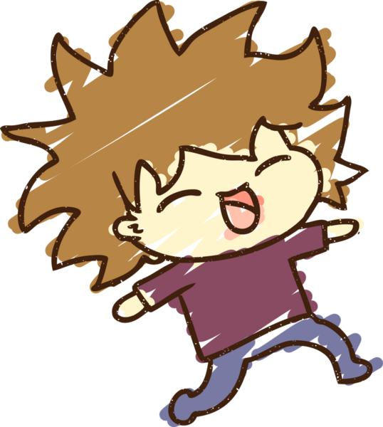 Bir insan tarafından çizilen Mutlu Çocuk Tebeşiri