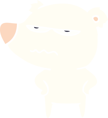 kızgın ayı kutup ayısı düz renkli çizgi film bir insan tarafından çizildi