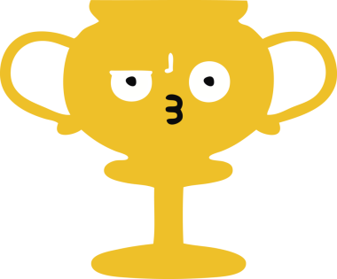 Bir insan tarafından çizilen kupanın düz renkli retro karikatürü