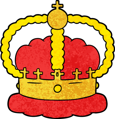 Bir insan tarafından çizilmiş karikatür tacı