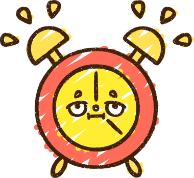 Bir insan tarafından çizilen Alarm Saati Tebeşiri