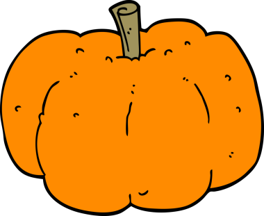 Bir insan tarafından çizilmiş bir balkabağı.