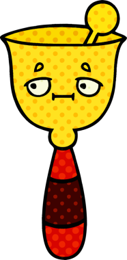 Bir insan tarafından çizilmiş okul çanının çizgi filmi.