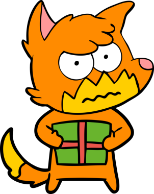 Bir insan tarafından çizilmiş bir tilki.