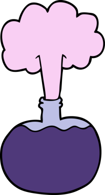 bir insan tarafından çizilmiş karikatür deney iksirleri.