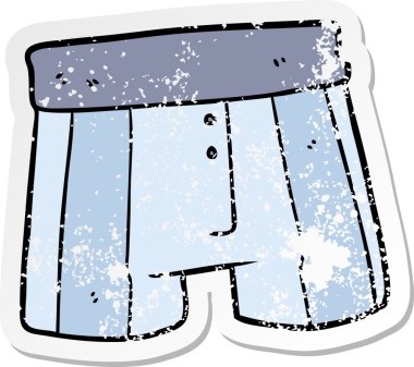 Bir insan tarafından çizilmiş bir çizgi film boksörünün sıkıntılı çıkartması.