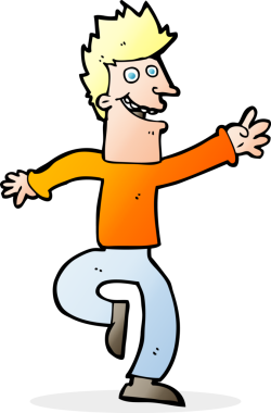 Bir insan tarafından çizilmiş mutlu bir adam.