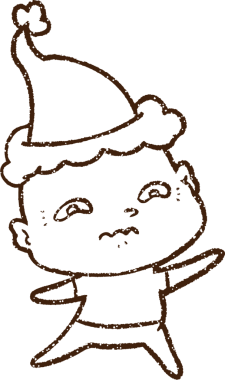 Bir insan tarafından çizilmiş Noel Adamı Kömürü