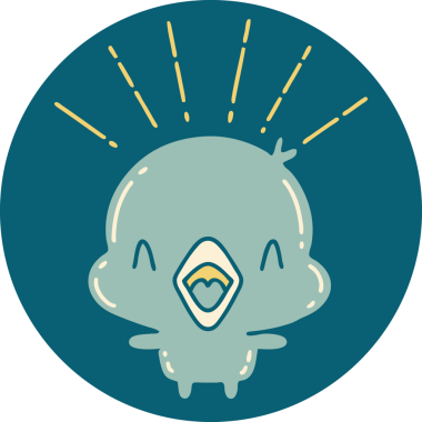 Bir insan tarafından çizilmiş şarkı söyleyen bir dövmenin simgesi.