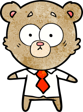 Bir insan tarafından çizilmiş sürpriz ayı karikatürü