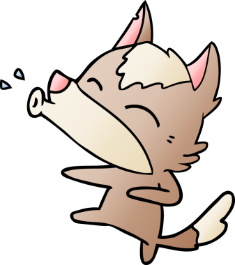 Bir insan tarafından çizilmiş uluyan kurt çizgi filmi.