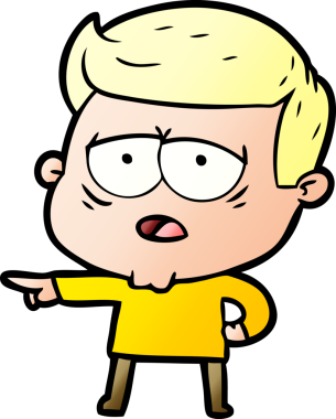 Bir insan tarafından çizilmiş yorgun bir adam.