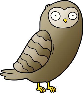 bir insan tarafından çizilmiş bir baykuş.