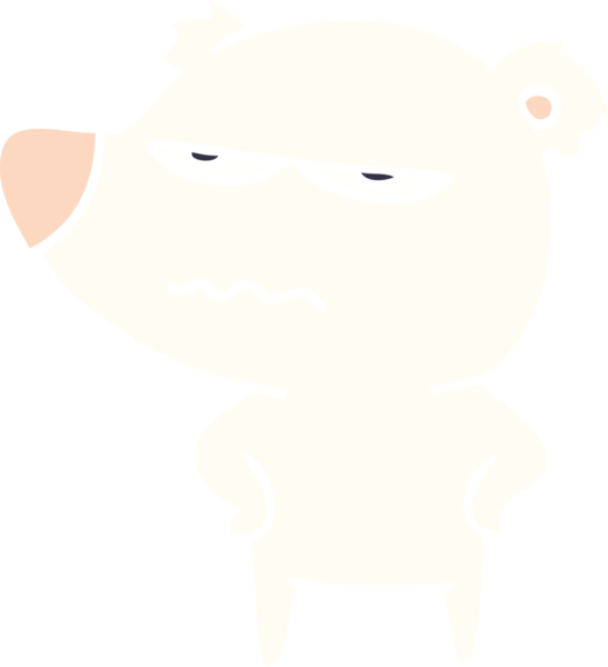 kızgın ayı kutup ayısı düz renkli çizgi film bir insan tarafından çizildi