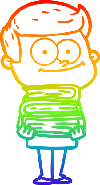 Bir insan tarafından çizilmiş mutlu bir adamın çizgi çizimi.