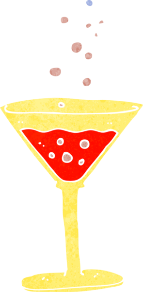 bir insan tarafından çizilmiş karikatür kokteyli