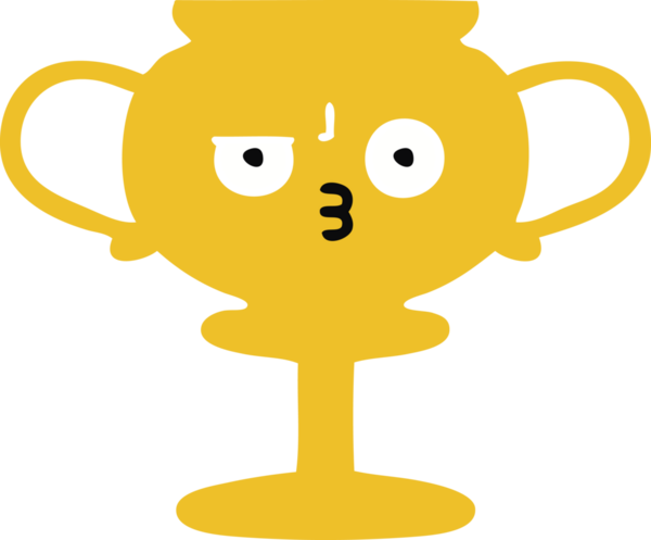 Bir insan tarafından çizilen kupanın düz renkli retro karikatürü