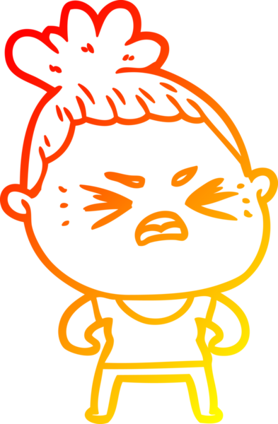 Bir insan tarafından çizilmiş kızgın bir karikatür çizimi.