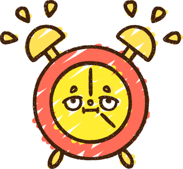 Bir insan tarafından çizilen Alarm Saati Tebeşiri