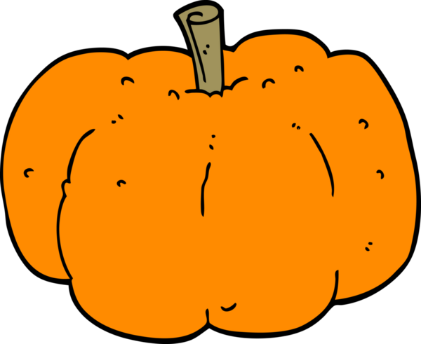 Bir insan tarafından çizilmiş bir balkabağı.